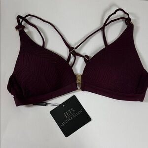 Jets Australia Triangle Bikini Top in Plum. NEW with tags. Size 8